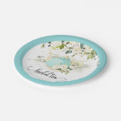 Bruids-thee feestbord - Blauw WC Papieren Bordje (Gekanteld)