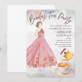 Bruids Thee Fête Kaart (Voorkant / Achterkant)