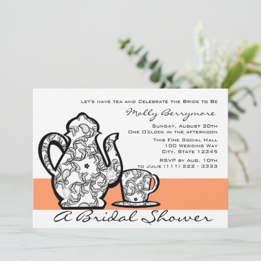 Bruids thee met veranderlijke kleur kaart (Staand voorkant)