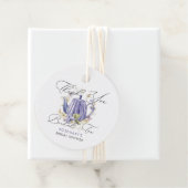 Bruids Thee Paarse Theepot Bruiloft  Bedankjes Labels (In situ)