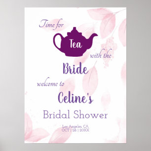  bruids thee partij teken poster