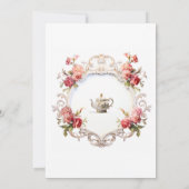 Bruids Thee Party Marie Antoinette Barok Rococo Kaart (Achterkant)