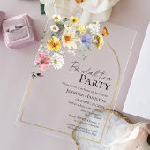 Bruids thee Party | Wildflower Boho Vrijgezellenfe Acryl Uitnodigingen