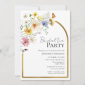 Bruids thee Party | Wildflower Boho Vrijgezellenfe Kaart (Voorkant)