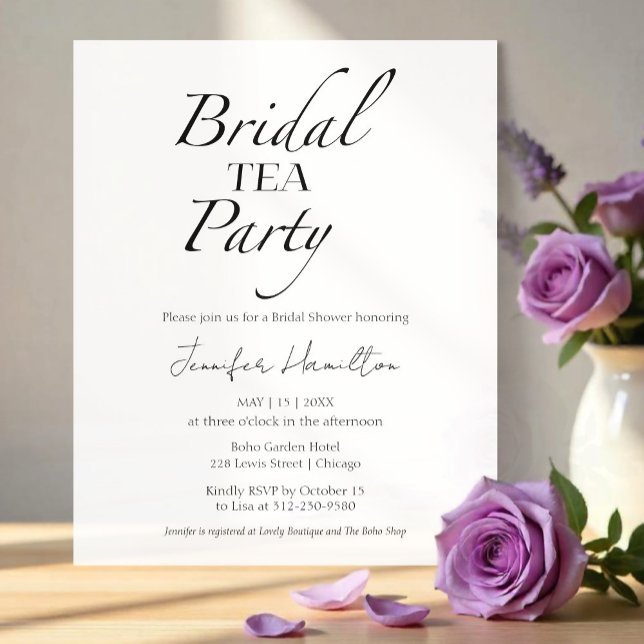 Bruids thee Party | Zwart-wit Vrijgezellenfeest (Creator heeft geüpload)