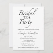 Bruids thee Party | Zwart-wit Vrijgezellenfeest Kaart (Voorkant)