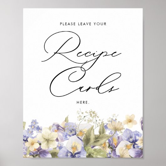 Bruids Thee Recept Kaarten Vrijgezellenfeest Poster (Voorkant)