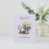 Bruids Thee Shower Uitnodiging (Staand voorkant)