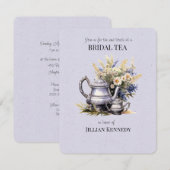 Bruids Thee Shower Uitnodiging (Voorkant / Achterkant)