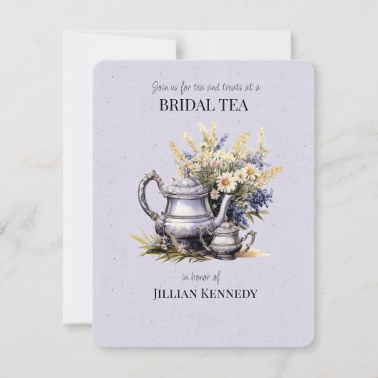 Bruids Thee Shower Uitnodiging (Voorkant)