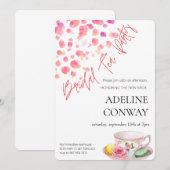 Bruids Thee Viering Kaart (Voorkant / Achterkant)