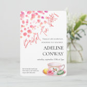 Bruids Thee Viering Kaart (Staand voorkant)