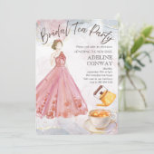 Bruids Thee Viering Kaart (Staand voorkant)