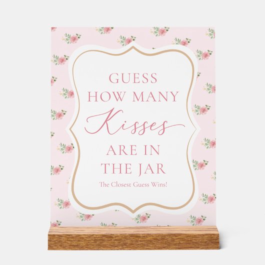 Bruids-theepartij Raad hoeveel kusjes Acryl Bord