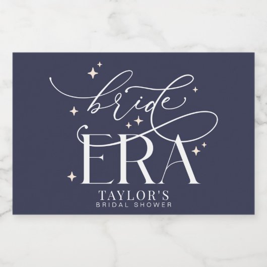 Bruids Tijdperk Bruidsfeest Mini Champagne Fles Sparkling Wijnetiket (Enkel label)