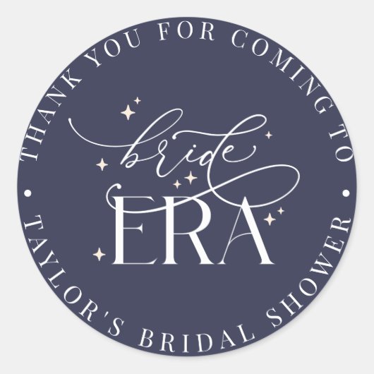 Bruids Tijdperk Bruidsmeisjesfeest Bedankt Sticker (Voorkant)