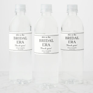 Bruids Tijdperk Minimalistische Moderne Aangepaste Waterfles Etiket