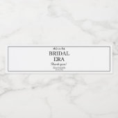 Bruids Tijdperk Minimalistische Moderne Aangepaste Waterfles Etiket (Enkel label)