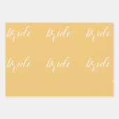 Bruids trouwfeest van klaprozen inpakpapier vel (Voorkant 3)