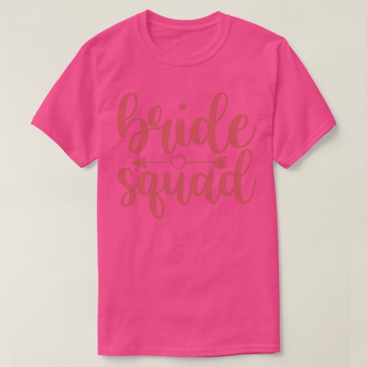 Bruids ts voor Bruid en Bruids squad T-shirt (Design voorkant)
