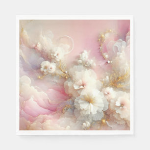 Bruids Tulle Floral Abstract Servet