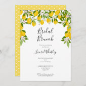 Bruids Uitnodiging Brunch Citroenen (Voorkant / Achterkant)