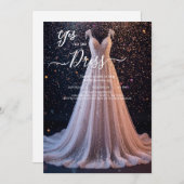 Bruids Uitnodiging om Ja te Zeggen tegen de Jurk (Voorkant / Achterkant)