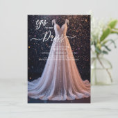 Bruids Uitnodiging om Ja te Zeggen tegen de Jurk (Staand voorkant)