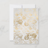 Bruids Verjaardagsfeestje Roos Paint Floral Grey Kaart (Achterkant)