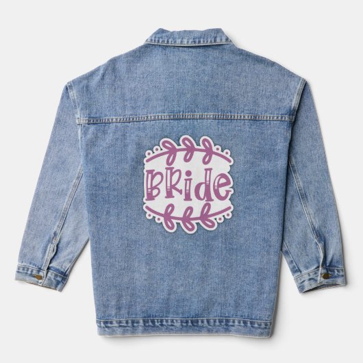 Bruids vrouwen denim jacket (Achterkant)