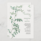 bruids wijnstok bruiloft uitnodiging (Voorkant / Achterkant)