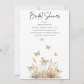 Bruids wildbloemen met vlinders kaart (Voorkant)