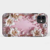 Bruids Witte Lelie Bloemrijke Frame Stijl Case-Mate iPhone Case (Achterkant (horizontaal))