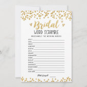 Bruids woord scramble met antwoorden Game Kaart (Voorkant)