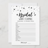 Bruids woord scramble met antwoorden Game Kaart (Voorkant)