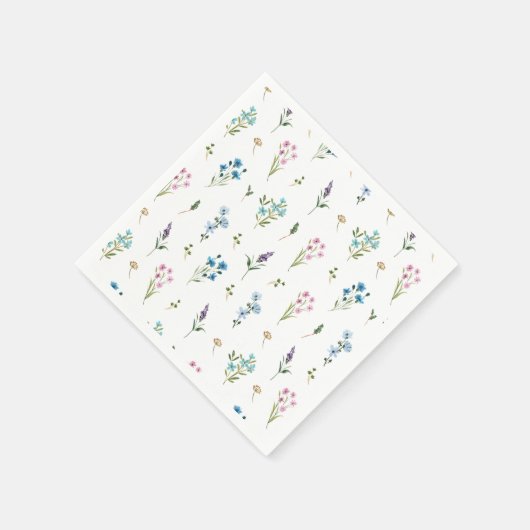 Bruidsbabyborrel 'Little Wildflower' papieren serv Servet (Hoek)