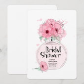 Bruidsbeurten Parfumfles met bloemen Kaart (Voorkant / Achterkant)