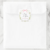 Bruidsbezoek Wildflower Bloom Vierkante Sticker (Tas)