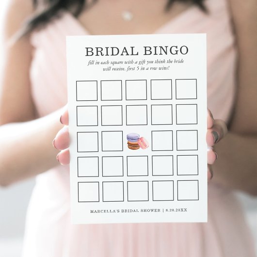 Bruidsbingo | Franse Macaron Kaart