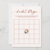Bruidsbingo koffie bruiloft spelkaart kaart (Voorkant)