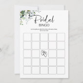 Bruidsbingo Minimalistisch Bruidsfeest Spel Kaart (Voorkant)
