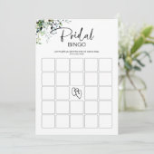 Bruidsbingo Minimalistisch Bruidsfeest Spel Kaart (Staand voorkant)