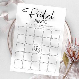 Bruidsbingo Minimalistisch Bruidsfeest Spel Kaart