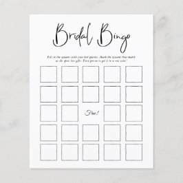 Bruidsbingo | Minimalistisch Bruidsmeisjesspel