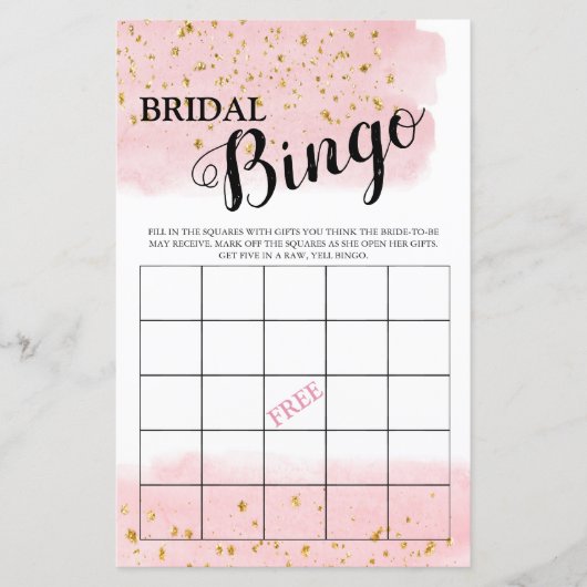 Bruidsbingo Roze Goud  Bruidsspel (Voorkant)