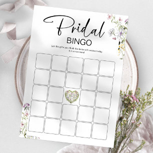 Bruidsbingo Wildflower Bruidsfeest Spel Kaart