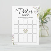 Bruidsbingo Wildflower Bruidsfeest Spel Kaart (Staand voorkant)