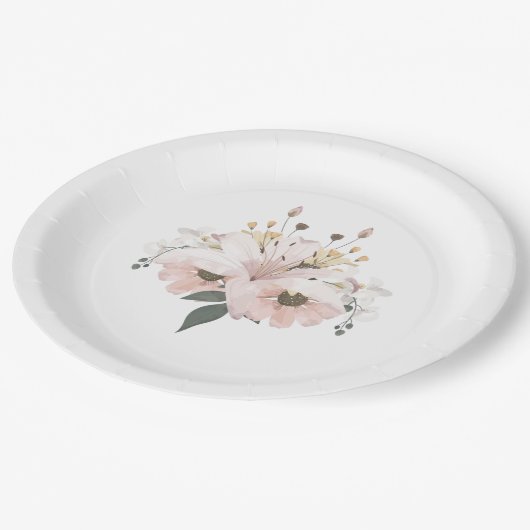 Bruidsbloem Papieren Bordje (Gekanteld)