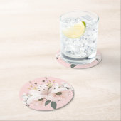 Bruidsbloem Ronde Kartonnen Onderzetter (Insitu)
