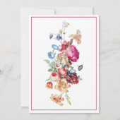 Bruidsbloemen Elegantie Kaart (Achterkant)